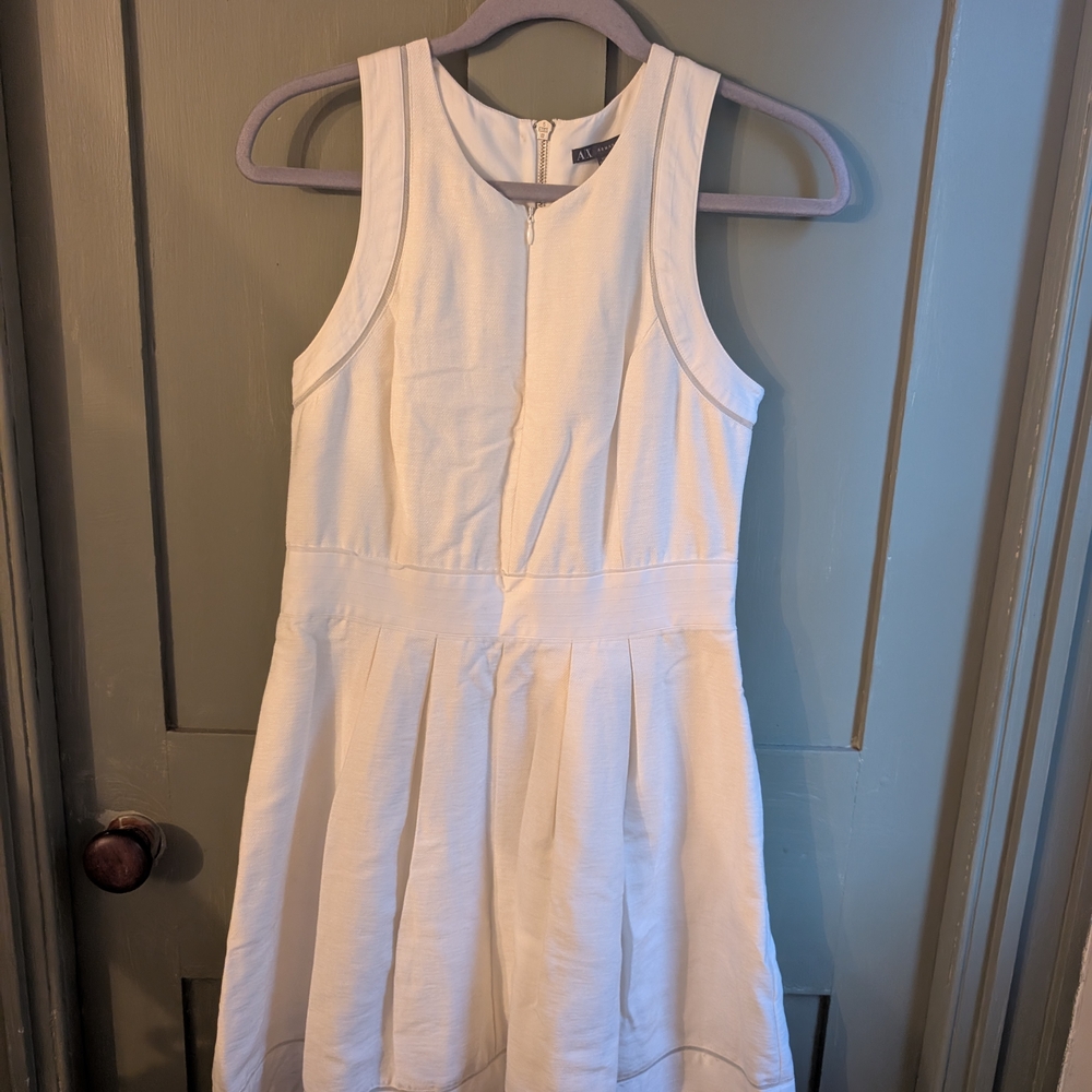 Armani Exchange Ivory Sleeveless Dress